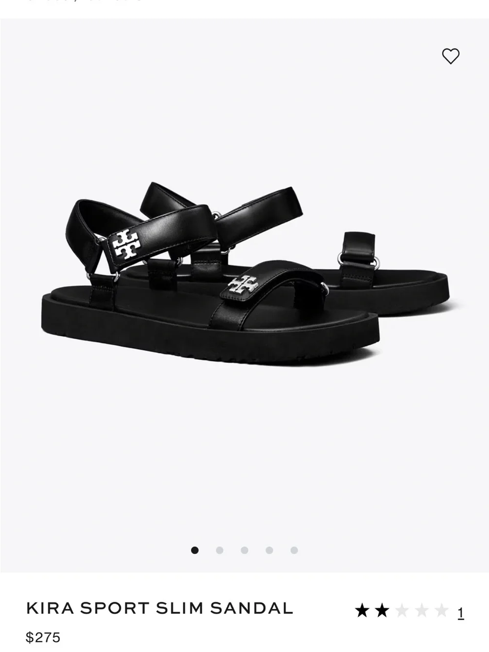 Tory Burch women’s ' Kira Sport Slim Sandal - Black size 8
